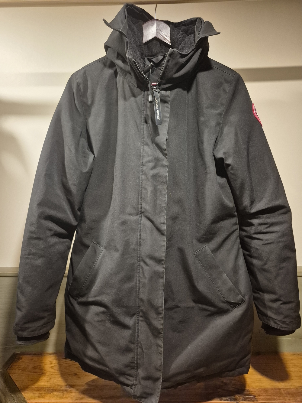 Women's Canada Goose Black Hooded Parka